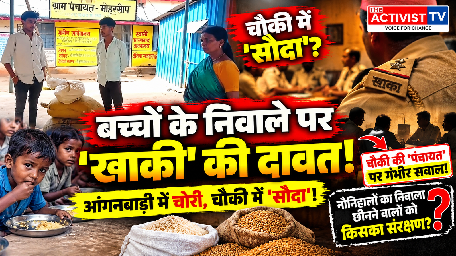 सरकारी संपत्ति की चोरी या निजी जागीर? बच्चों के राशन घोटाले पर चौकी का मौन समझौता