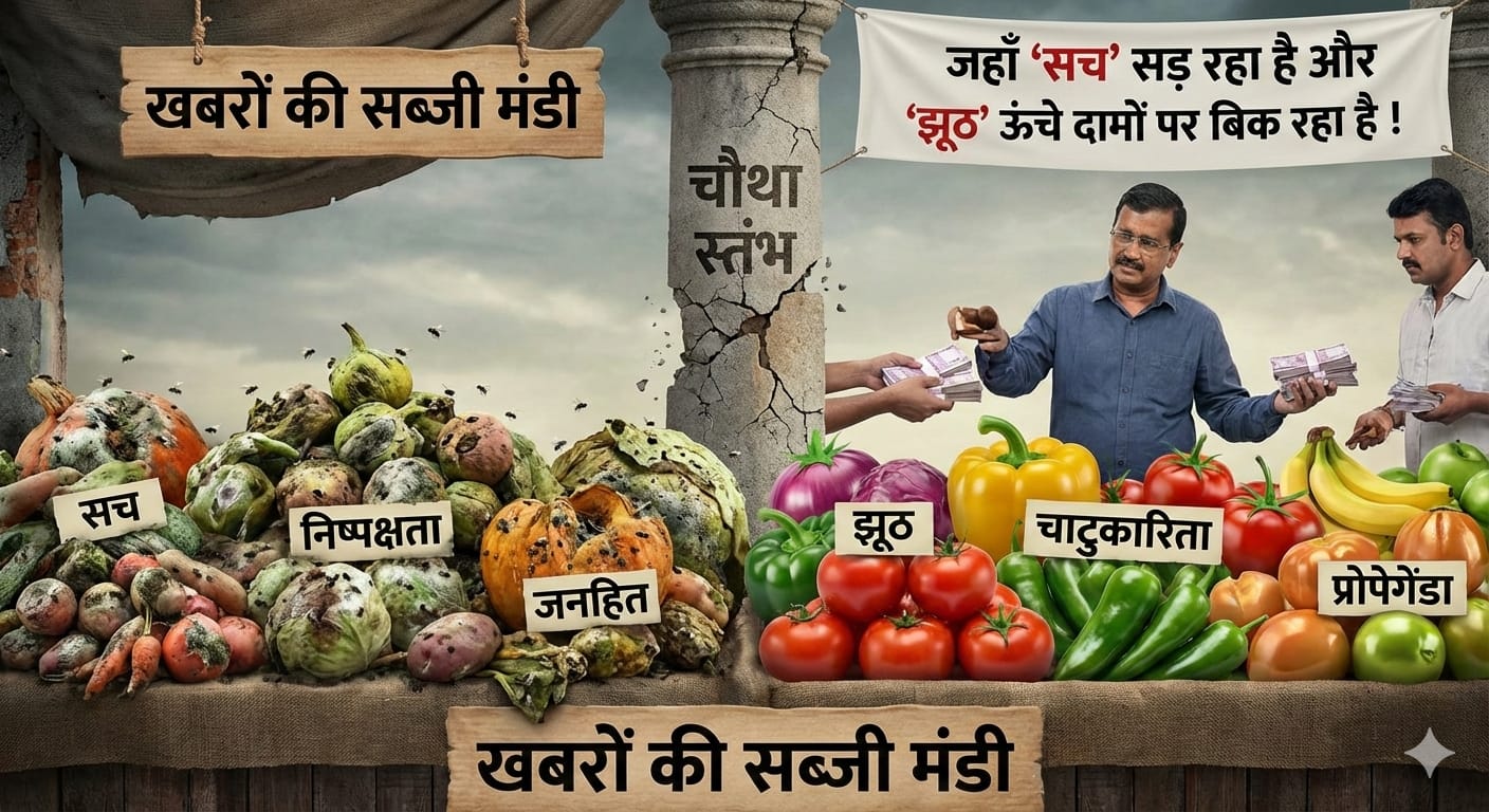 लोकतंत्र का चौथा स्तंभ या सत्ता का शोरूम? पत्रकारिता के गिरते स्तर का कच्चा चिट्ठा।