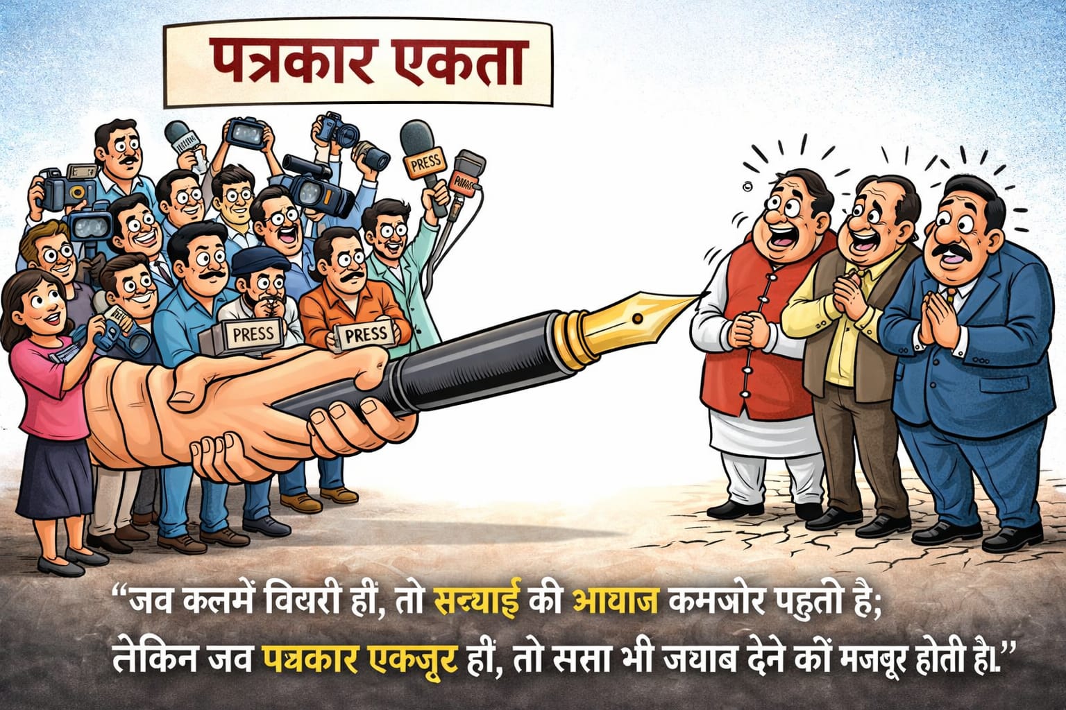 कलम को बांटने नहीं, जोड़ने का समय,बिखरी पत्रकारिता नहीं, संगठित संघर्ष चाहिए…!
